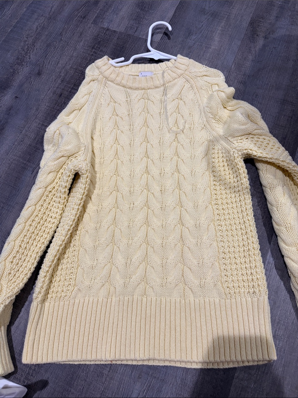 Target Cream Cable Knit Crewneck Sweater